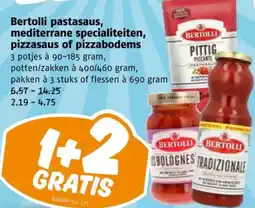 Poiesz Bertolli pastasaus, mediterrane specialiteiten, pizzasaus of pizzabodems aanbieding