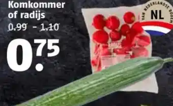 Poiesz Komkommer of radijs aanbieding