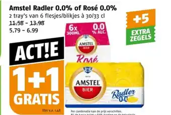 Poiesz Amstel Radler 0.0% of Rosé 0.0% aanbieding