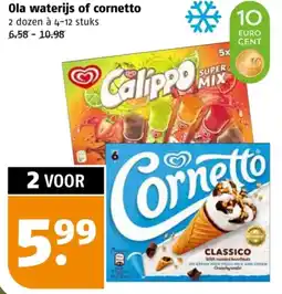 Poiesz Ola waterijs of cornetto aanbieding