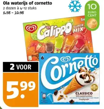 Poiesz Ola waterijs of cornetto aanbieding