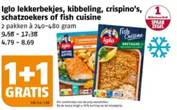 Poiesz Iglo lekkerbekjes, kibbeling, crispino's, 1 schatzoekers of fish cuisine aanbieding