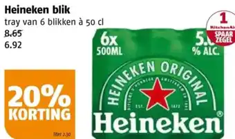 Poiesz Heineken blik aanbieding