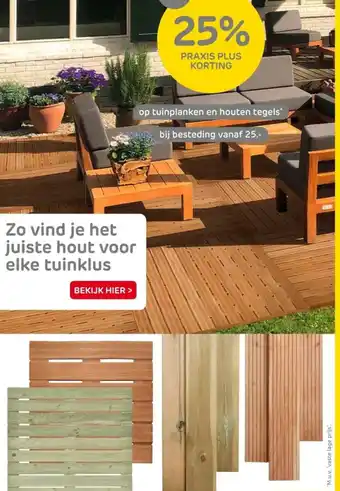 Praxis Op tuinplanken en houten tegels aanbieding