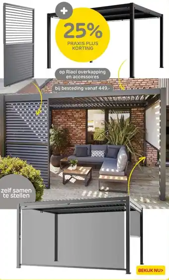 Praxis Op riaci overkapping en accessoires aanbieding