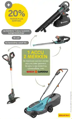 Praxis Op gardena 1 accu systeem tuingereedschap aanbieding