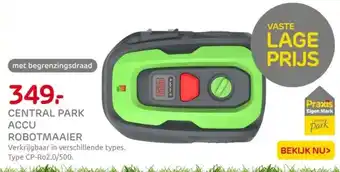 Praxis Central park accu robotmaaier aanbieding