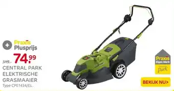 Praxis Central park elektrische grasmaaier aanbieding