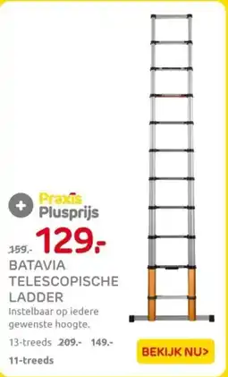 Praxis Batavia telescopische ladder aanbieding