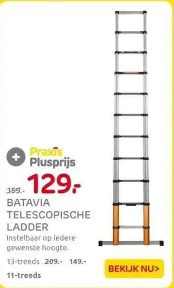 Praxis Batavia telescopische ladder aanbieding