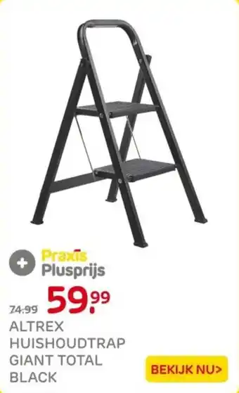 Praxis Altrex huishoudtrap giant total black aanbieding