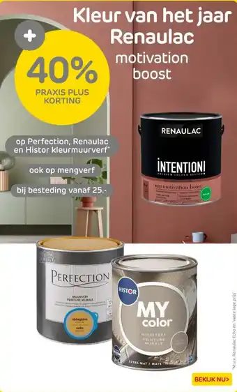 Praxis Op perfection, Renaulac en Histor kleurmuurverf aanbieding