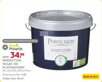 Praxis Perfection muur en plafondverf aanbieding