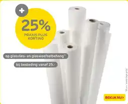 Praxis Op glasvlies en glasweefselbehang aanbieding