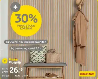 Praxis Op Quanti houten lattenwanden aanbieding
