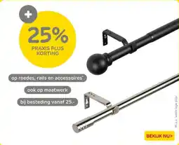 Praxis Op roedes, rails en accessoires aanbieding