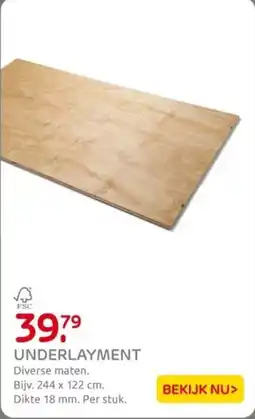 Praxis Underlayment aanbieding