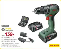 Praxis Bosch accu schroef/klop boormachine aanbieding