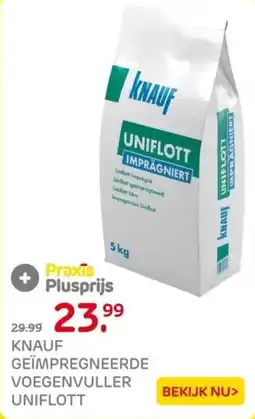Praxis Knauf geïmpregneerde voegenvuller uniflott aanbieding