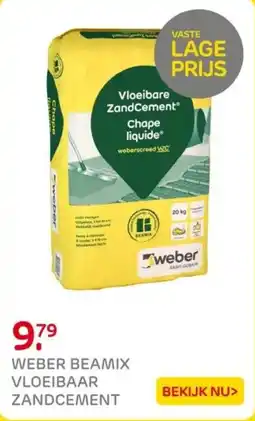 Praxis Weber beamix vloeibaar zandcement aanbieding