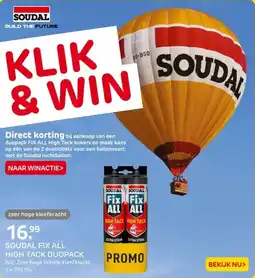 Praxis Soudal fix all high tack duopack aanbieding