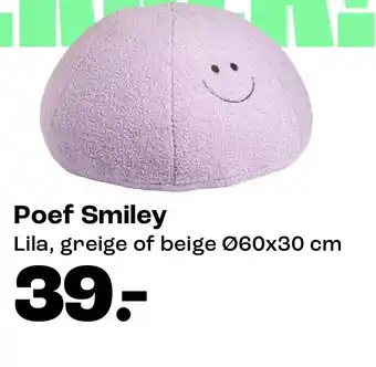 Kwantum Poef Smiley aanbieding