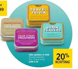 Xenos Alle spellen in blik aanbieding