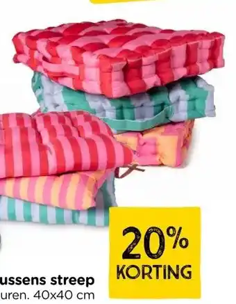Xenos Buitenkussens streep aanbieding