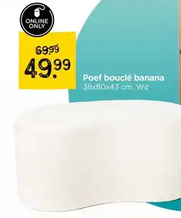 Xenos Poef bouclé banana aanbieding