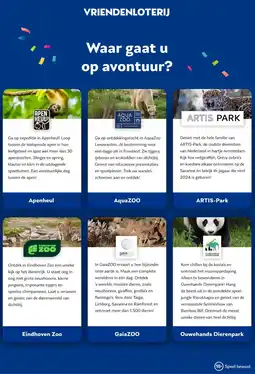 Vriendenloterij Waar gaat u op avontuur? aanbieding