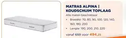 TotaalBED MATRAS ALPINA | KOUDSCHUIM TOPLAAG aanbieding
