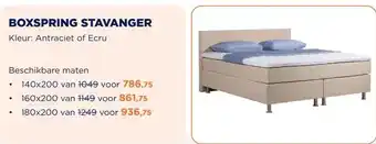 TotaalBED BOXSPRING STAVANGER aanbieding