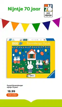 The Read Shop Puzzel Ravensburger nijntje 70 jaar aanbieding