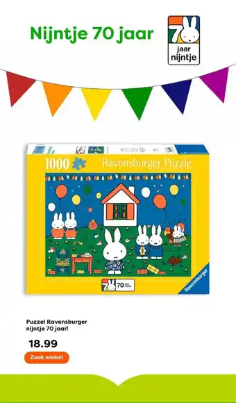 The Read Shop Puzzel Ravensburger nijntje 70 jaar aanbieding