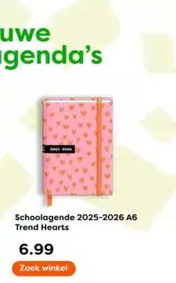 The Read Shop Schoolagende 2025-2026 A6 Trend Hearts aanbieding