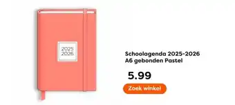 The Read Shop Schoolagenda 2025-2026 A6 gebonden Pastel aanbieding