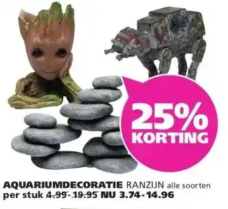 Ranzijn Aquariumdecoratie aanbieding