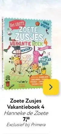 Primera Zoete Zusjes Vakantieboek aanbieding