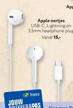 Primera Apple oortjes aanbieding