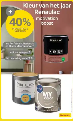Praxis Kleur van het jaar Renaulac motivation boost aanbieding
