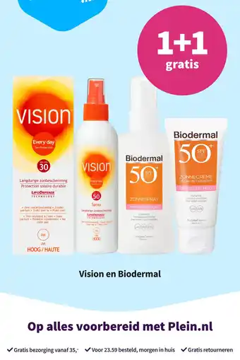 Plein.nl Vision en Biodermal aanbieding