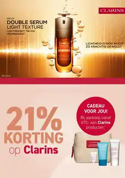 Mooi parfumerie 21% KORTING op Clarins aanbieding