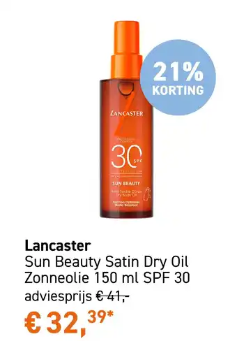 Mooi parfumerie Lancaster Sun Beauty Satin Dry Oil aanbieding