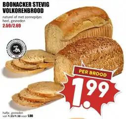 MCD Supermarkt BOONACKER STEVIG VOLKORENBROOD aanbieding