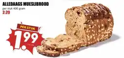 MCD Supermarkt ALLEDAAGS MUESLIBROOD aanbieding