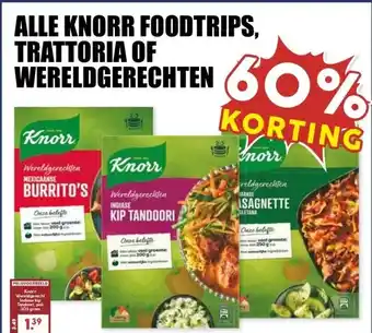 MCD Supermarkt ALLE KNORR FOODTRIPS, TRATTORIA OF WERELDGERECHTEN aanbieding
