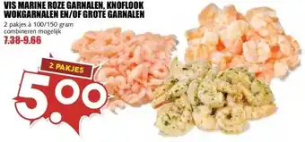 MCD Supermarkt VIS MARINE ROZE GARNALEN, KNOFLOOK WOKGARNALEN EN/OF GROTE GARNALEN aanbieding