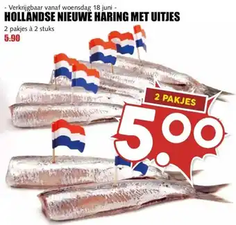 MCD Supermarkt HOLLANDSE NIEUWE HARING MET UITJES aanbieding