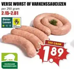 MCD Supermarkt VERSE WORST OF VARKENSSAUCIJZEN aanbieding
