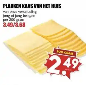 MCD Supermarkt PLAKKEN KAAS VAN HET HUIS aanbieding